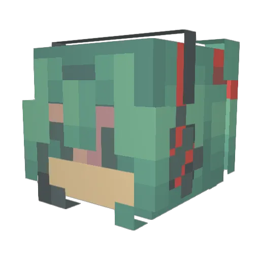 Slodo Minecraft avatar head, 3D render