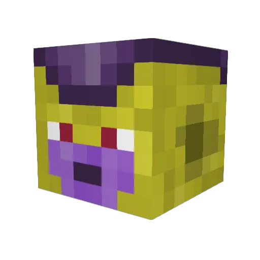 Slohter Minecraft avatar head, 3D render