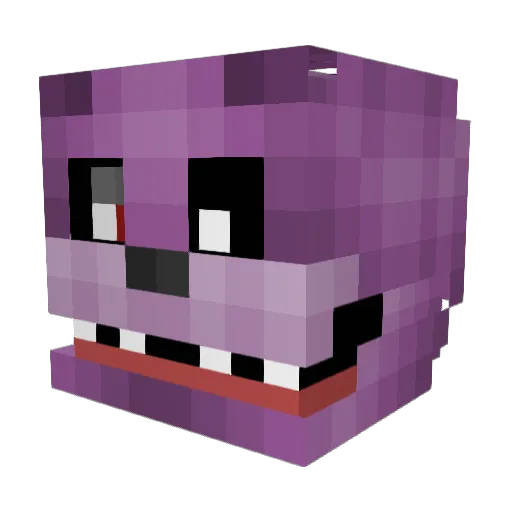 Sloloo Minecraft avatar head, 3D render