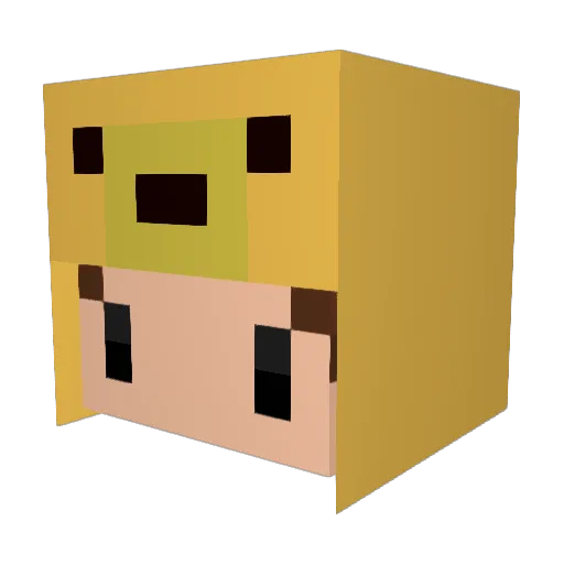 Sloma022 Minecraft avatar head, 3D render