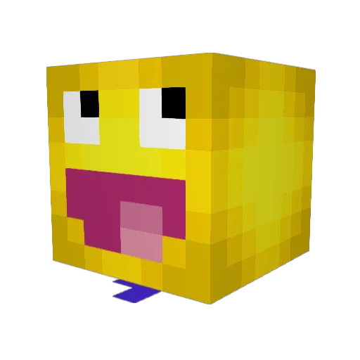 Sloning Minecraft avatar head, 3D render
