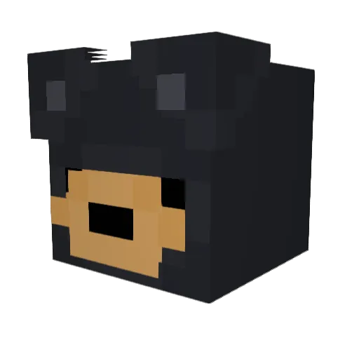 Slooff Minecraft avatar head, 3D render