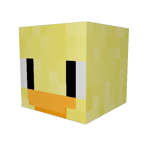 Slooowlyyy Minecraft avatar head, 3D render