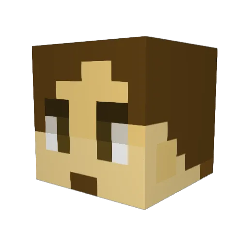 SloopFloop Minecraft avatar head, 3D render
