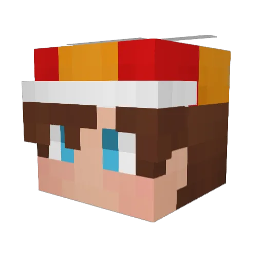 Sloopie Minecraft avatar head, 3D render