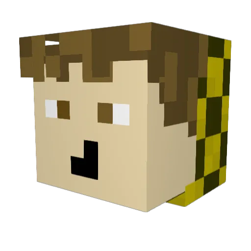 SloopsC Minecraft avatar head, 3D render