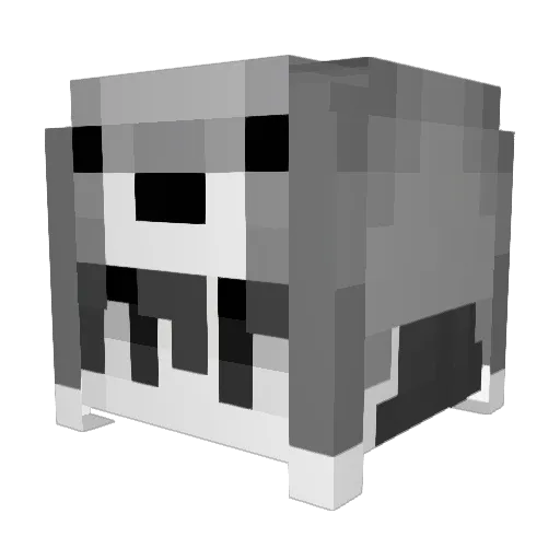 Sloopycat Minecraft avatar head, 3D render