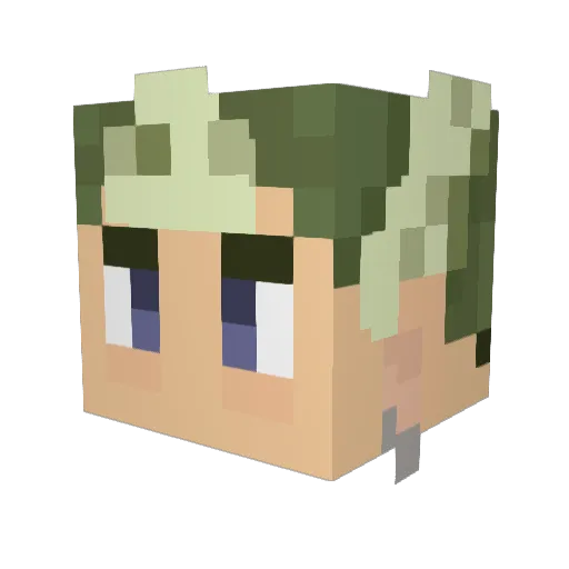 Sloord Minecraft avatar head, 3D render