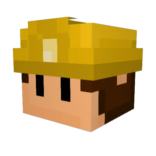 Sloorf Minecraft avatar head, 3D render