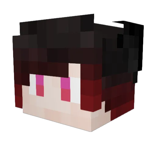 Sloosho Minecraft avatar head, 3D render