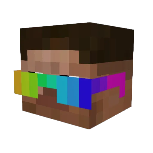 Sloover Minecraft avatar head, 3D render