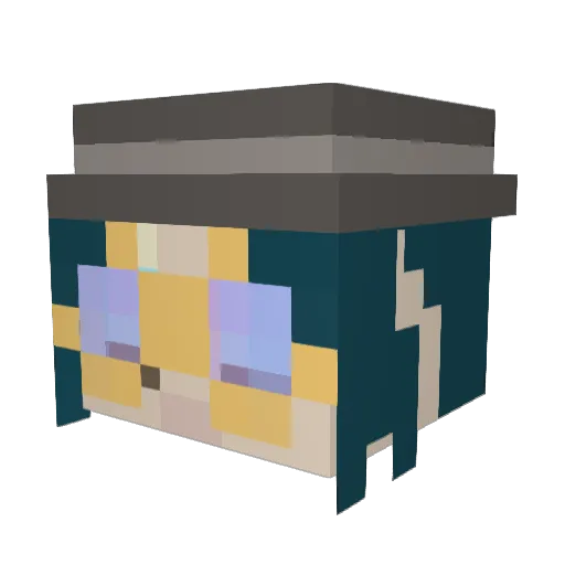 Sloowsix Minecraft avatar head, 3D render
