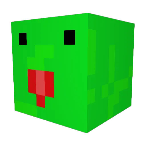 SlopOnMC Minecraft avatar head, 3D render