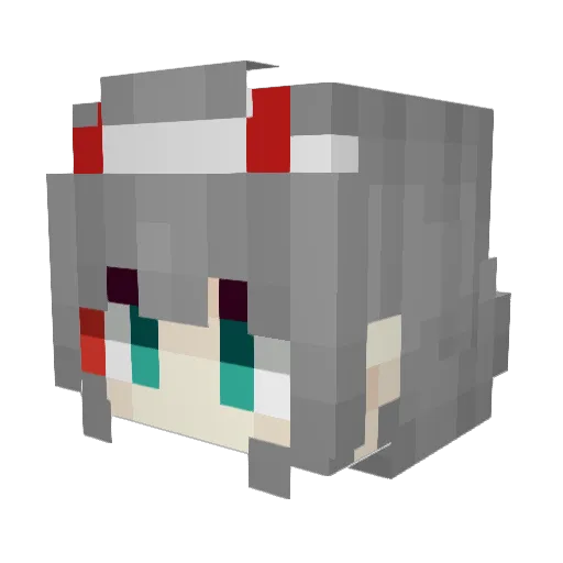 Slopn444 Minecraft avatar head, 3D render
