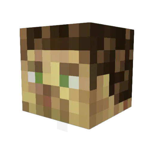 SloppyG Minecraft avatar head, 3D render