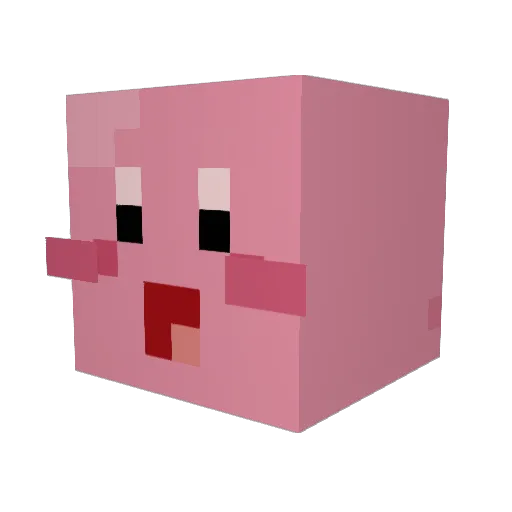 SloppyManAss Minecraft avatar head, 3D render