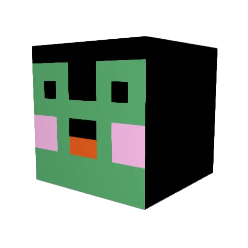SloppySlappy Minecraft avatar head, 3D render