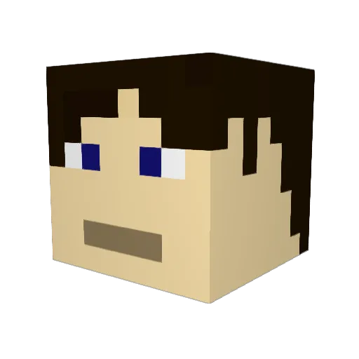 SloppySlopper Minecraft avatar head, 3D render