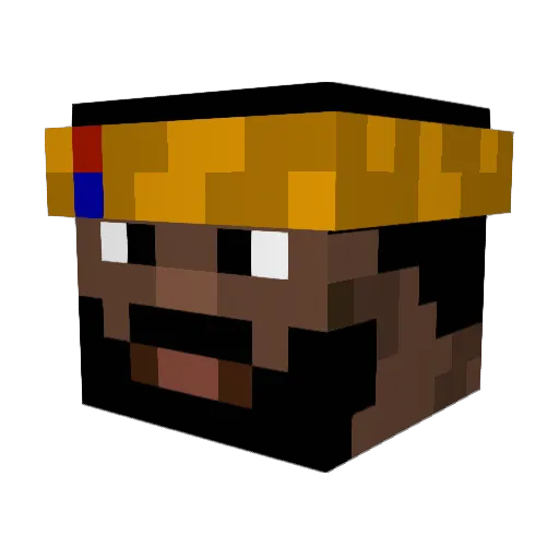SloppyThrone13 Minecraft avatar head, 3D render