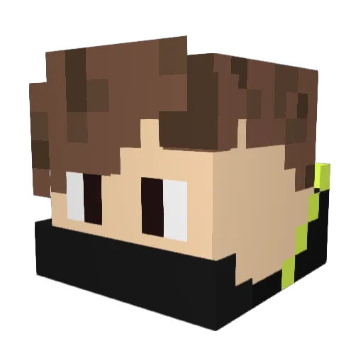 Sloshy06 Minecraft avatar head, 3D render