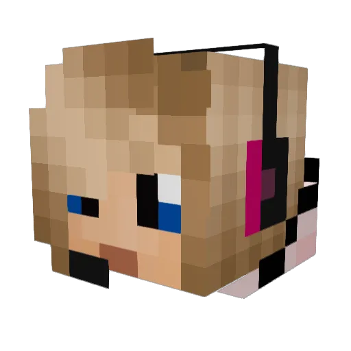 Sloth64 Minecraft avatar head, 3D render