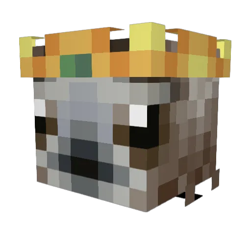 SlothBat Minecraft avatar head, 3D render