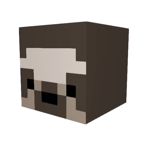 SlothEats Minecraft avatar head, 3D render