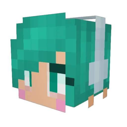 SlothQueenMars Minecraft avatar head, 3D render