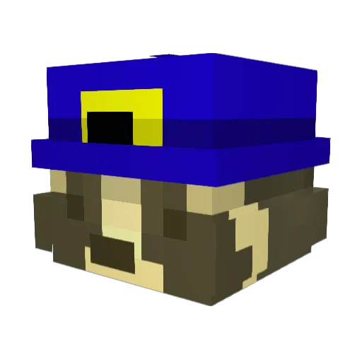 SlothSaw Minecraft avatar head, 3D render