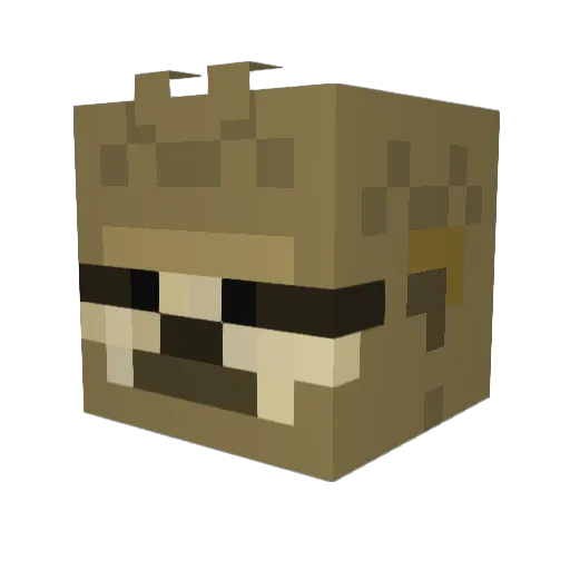 Slothfacts Minecraft avatar head, 3D render