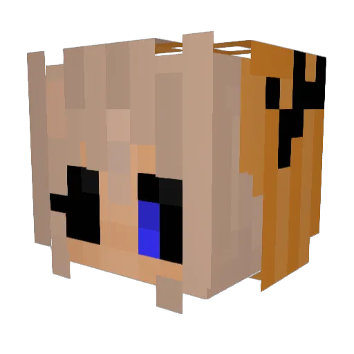 Slothhyx Minecraft avatar head, 3D render