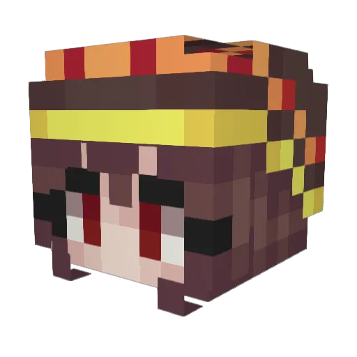 Slothsruf Minecraft avatar head, 3D render
