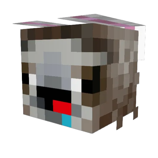 Slothstaa Minecraft avatar head, 3D render