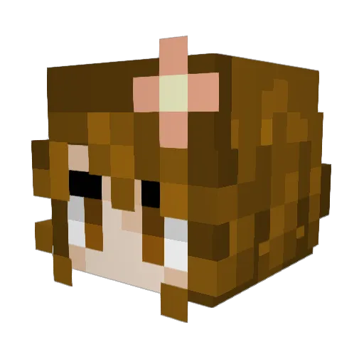 Slotlis Minecraft avatar head, 3D render