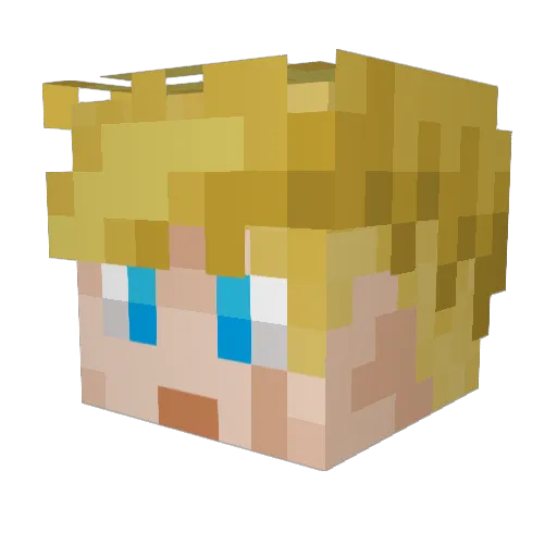 SlouchyWings Minecraft avatar head, 3D render