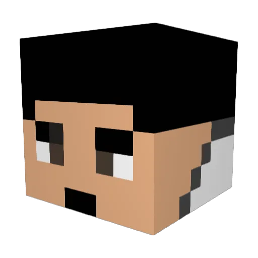 Slousberry Minecraft avatar head, 3D render