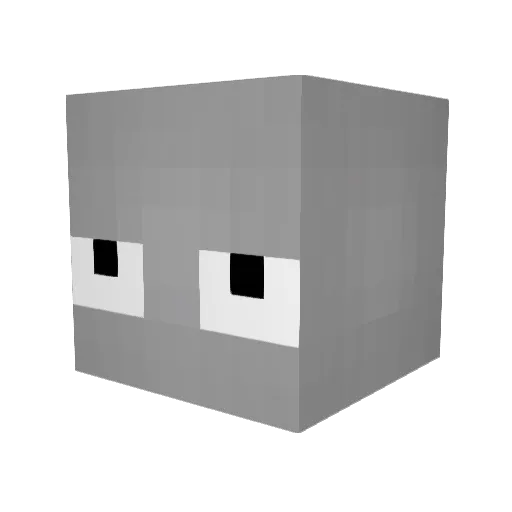 Slousy Minecraft avatar head, 3D render