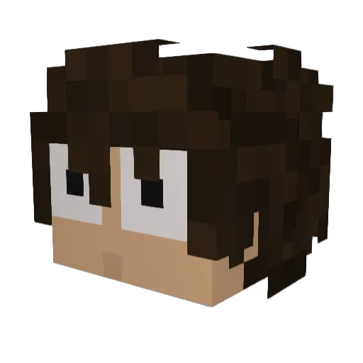 SlowBombs Minecraft avatar head, 3D render