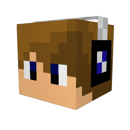 SlowBuster Minecraft avatar head, 3D render