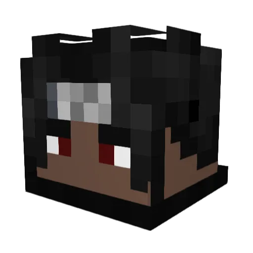 SlowReader Minecraft avatar head, 3D render