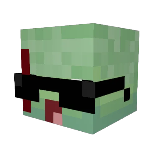 SlowTurtle06 Minecraft avatar head, 3D render