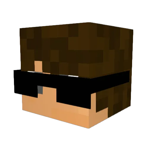 SlowYoda Minecraft avatar head, 3D render
