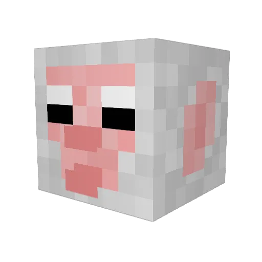 Slowart Minecraft avatar head, 3D render
