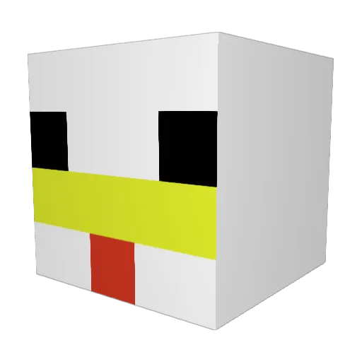Slowesttt Minecraft avatar head, 3D render