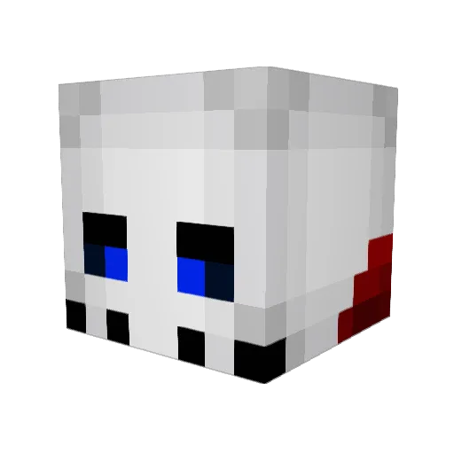 Slowian Minecraft avatar head, 3D render