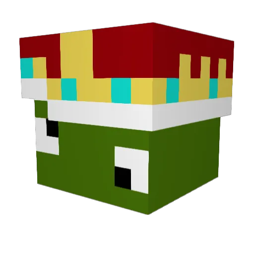 Slowking05 Minecraft avatar head, 3D render