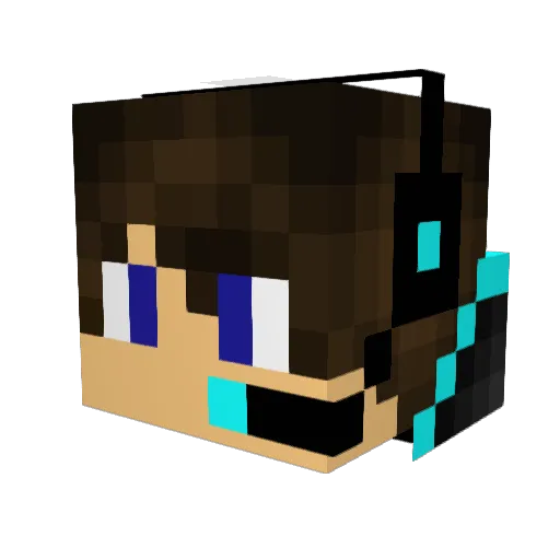 SlowlyAnt Minecraft avatar head, 3D render
