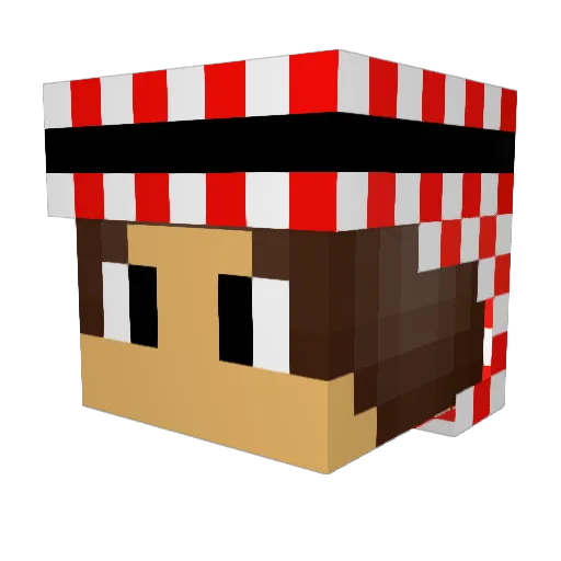 Slox74 Minecraft avatar head, 3D render