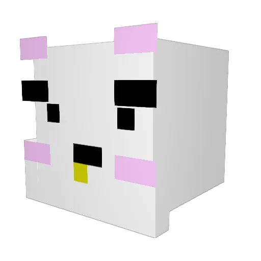 Sloxen Minecraft avatar head, 3D render