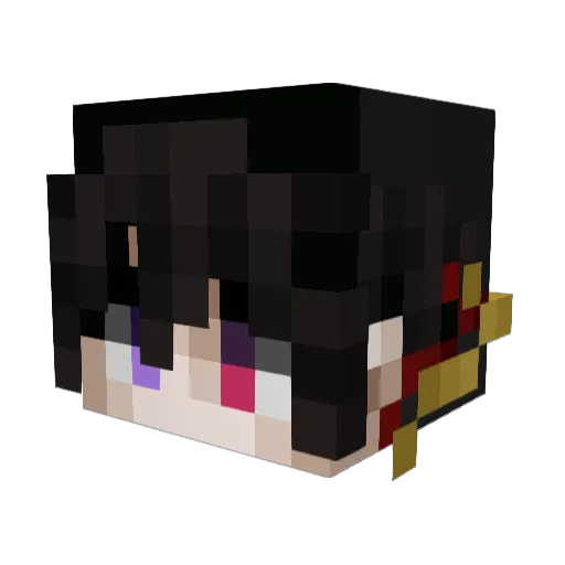 Slqde Minecraft avatar head, 3D render